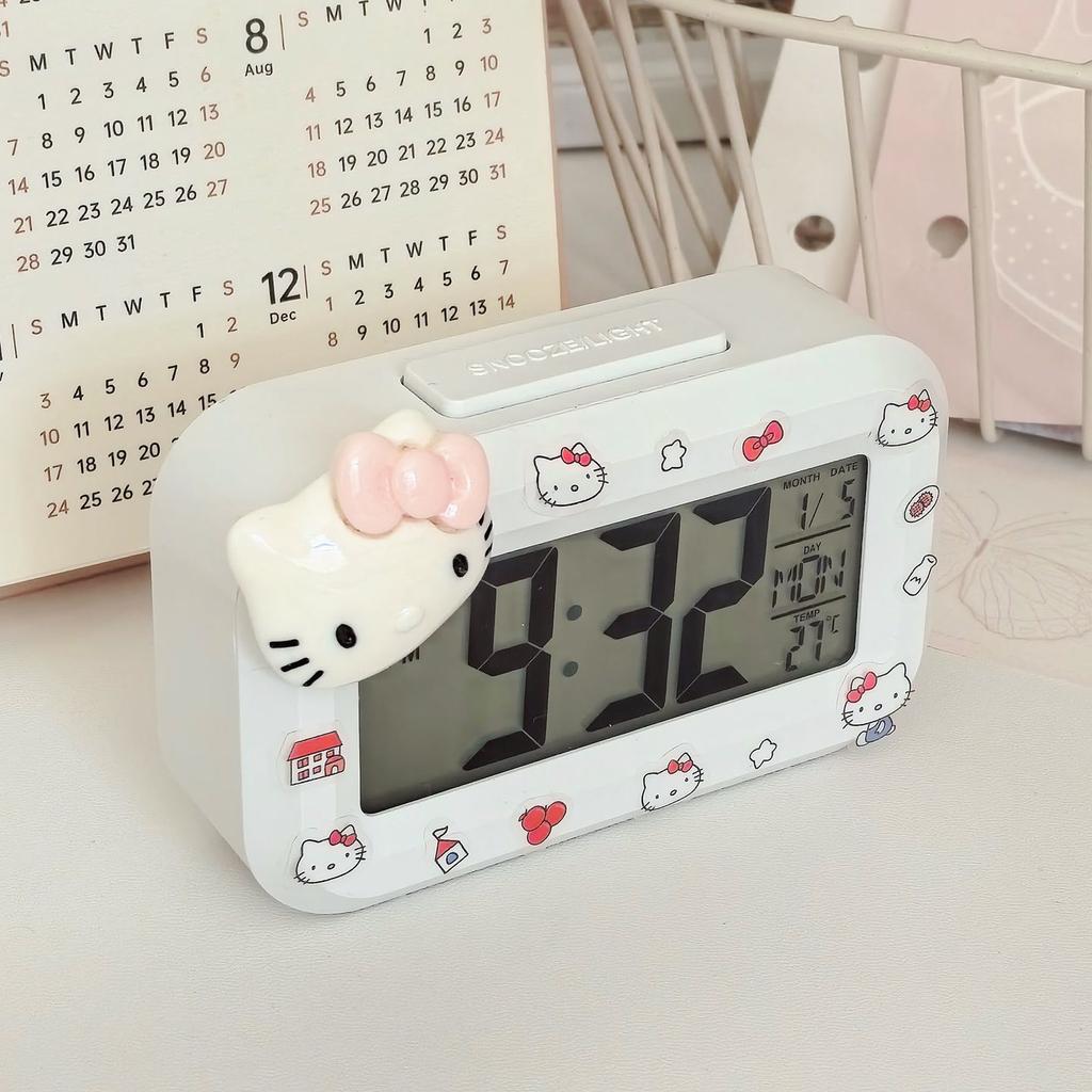 Pacha Dog Mini Luminous Alarm Clock Cute Mute Student Compact Desktop Clock Universal Electronic Alarm Clock