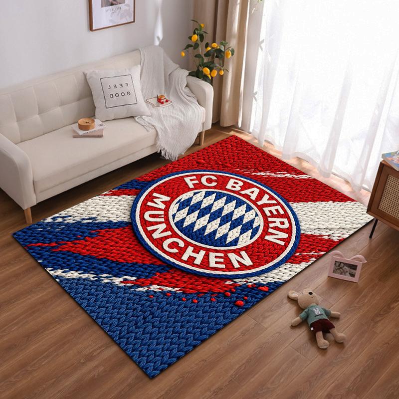 FC Bayern Munich Logo Themed Non-slip rug suitable for living room and bedroom sofas