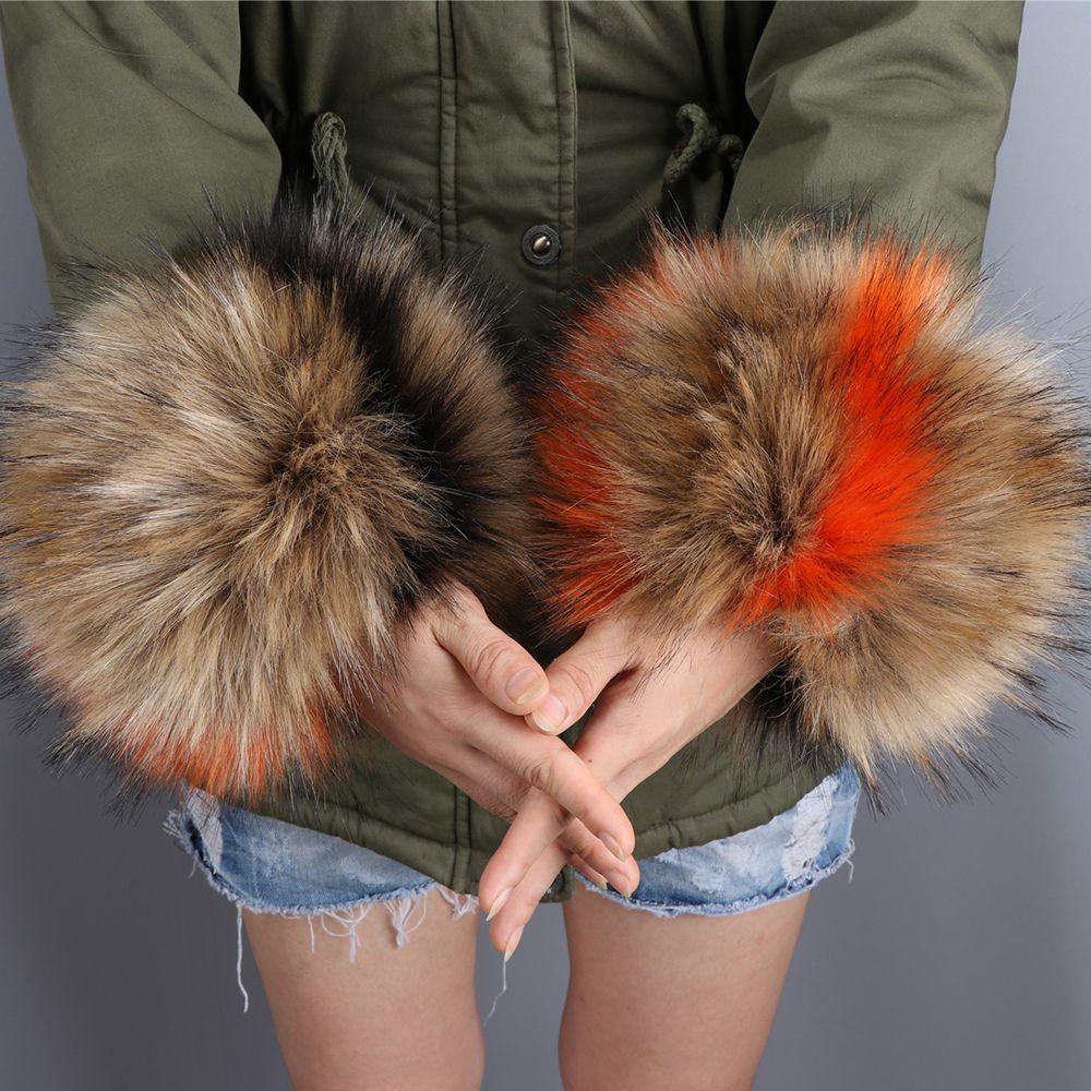 Аксессуары для одежды Теплый напульсник Эластичный ветрозащитный нарукавник на запястье Искусственный мех Дамский плюшевый манжет