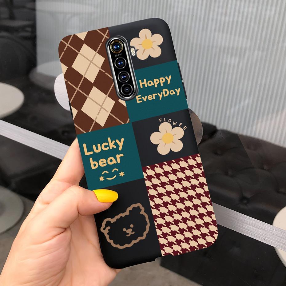 Чехол для телефона Realme X2 Pro Чехол Realme XT X2 Милый рисунок Конфетный цвет Силиконовая задняя крышка Для RealmeX2 X 2 Pro XT Мягкий ТПУ Чехол