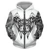 Spring Autumn Men's Zipper Hoodie Sweatshirts 3D Animal Lion Beast Printing Hooded Pullover Fashion Jacket Casual Sportswear