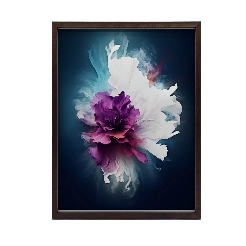 Abstrakcyjny Urok Kwiatu Abstrakcyjny Urok Kwiatu, 30X40 Cm, Rama Drewniana Ciemny Brąz, Papier Matowy 230 Gsm