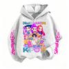 KPop Devil Hunter Sweatshirt Hooded Children's Spring and Autumn Outfit Rumi Mira Zoey Cartoon Anime Girl Long Sleeved