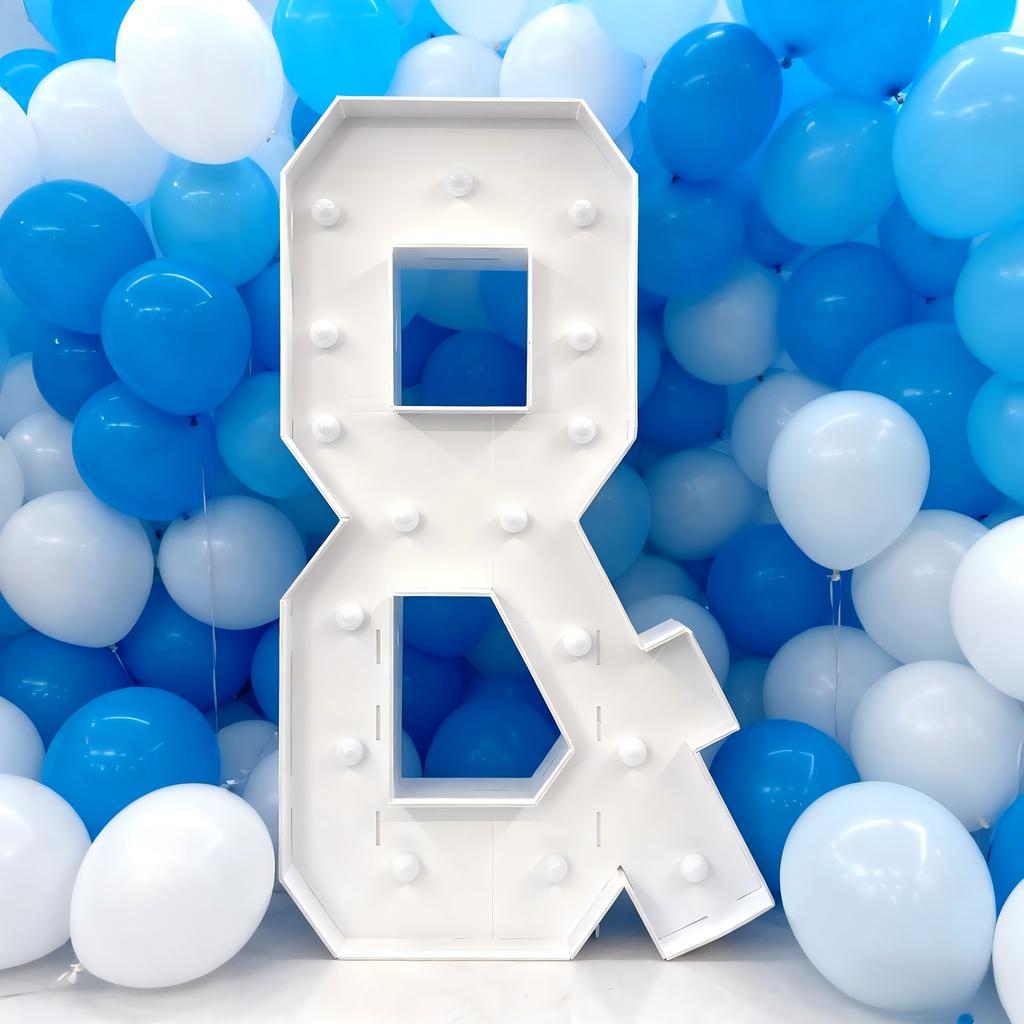 С светодиодной подсветкой Cool White, Letter KT Board 4 фута/120 см – Фон для свадьбы, дня рождения, Декор, Декор для выпускного вечера – Световой знак-вывеска