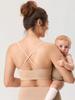 Maternity Nursing Front Maternity Night S [MOMANDA] Bra, Bra, Opening, Non-wired, Ribbed, Plain, Soft, Bra, Bra, Beige,