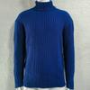 High-neck Sweater Men's Solid Color Slim-fit Knitted Top 2025 Autumn New Style