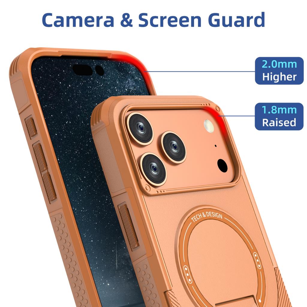Для iPhone 17 Pro Военный Защитный Жесткий Бронированный Сильный Магнитный Чехол MagSafe для iPhone17 Pro Max 17Pro 17proMax Чехол-Держатель