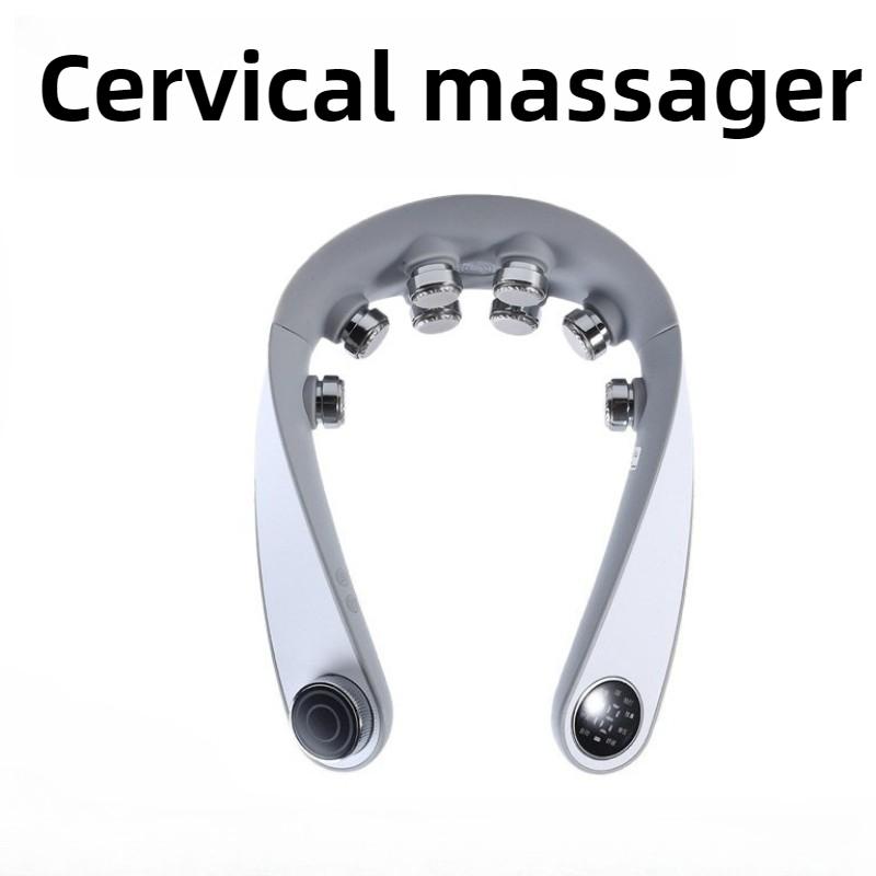 Электрический импульсный массажер для шеи U-образной формы, вибрирующий, защитный для шейных позвонков, для дома, офиса, комфорта, расслабления
