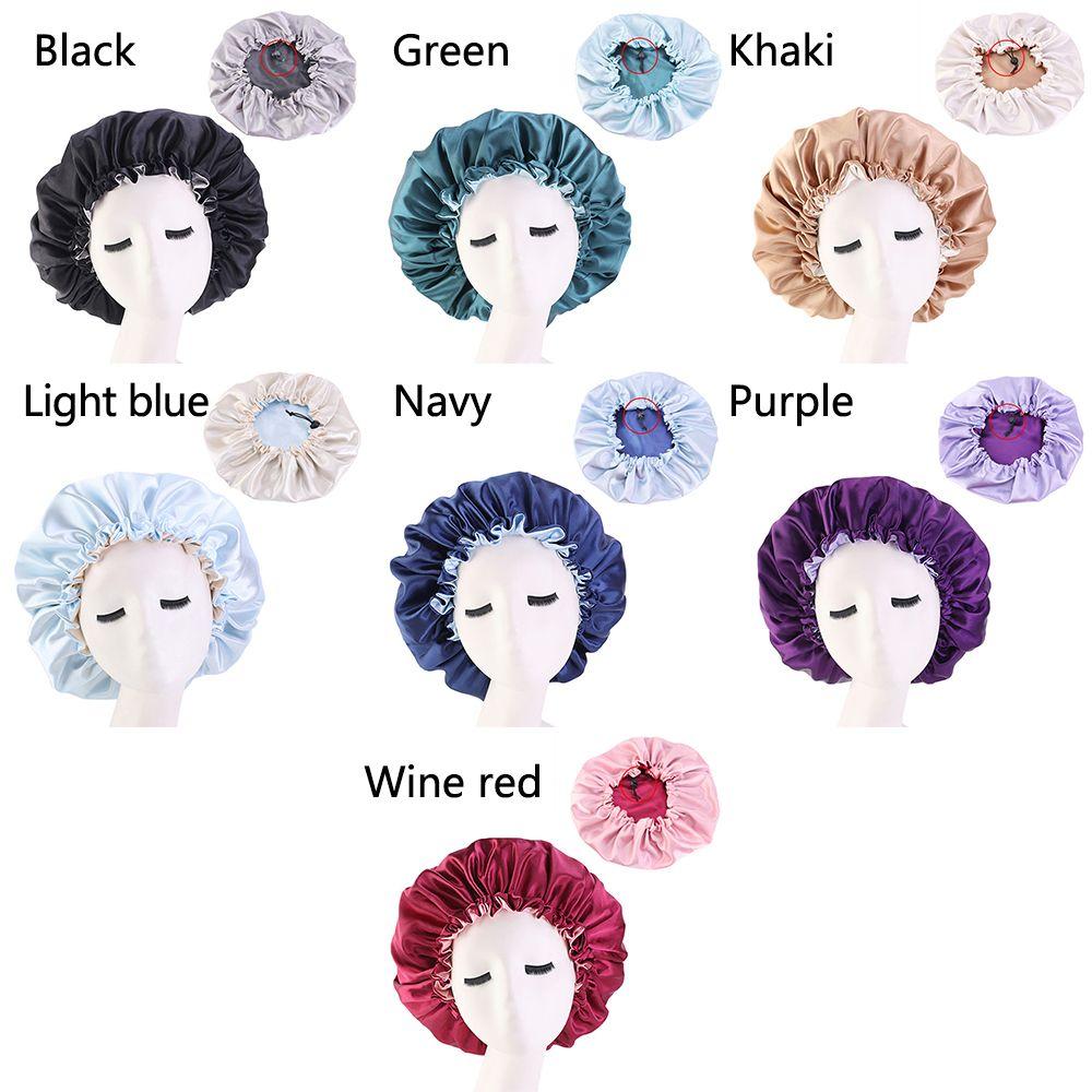 Hair Loss Cover Hair Styling Accessories Night Sleep Hat Chemo Caps Satin Bonnet Head Wrap Hats