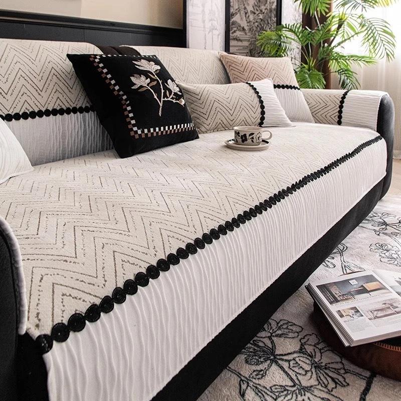 Подушка для дивана Chenier Новый универсальный чехол для кожаного дивана на четыре сезона Подушка для сиденья Нескользящий чехол для дивана Ткань Полотенце Подушка