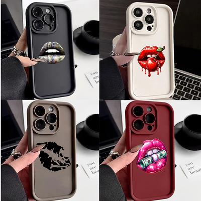 LZ18 Lips kiss силиконовый чехол для телефона Infinix Smart 9 Hot 40i Tecno Camon 20 Pro Moto G22 G30 OnePlus Google Pixel 9 противоударный задний чехол