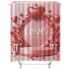 Valentine's Day Heart Shower Curtain - Waterproof, Mildew-Resistant, Stylish Decor, Unique Design Enhances Space
