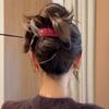 Sweet Ponytail Clip Red Vintage Spring Clip Luxury Acetate Hair Clip  Hair Accessory