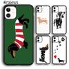 Krajews Anatomy Of a Dachshund Print Phone Case Cover For iPhone 14 5 6s 7 8 Plus X XR XS 11 12 13 Pro Max Samsung S21 S22 Ultra