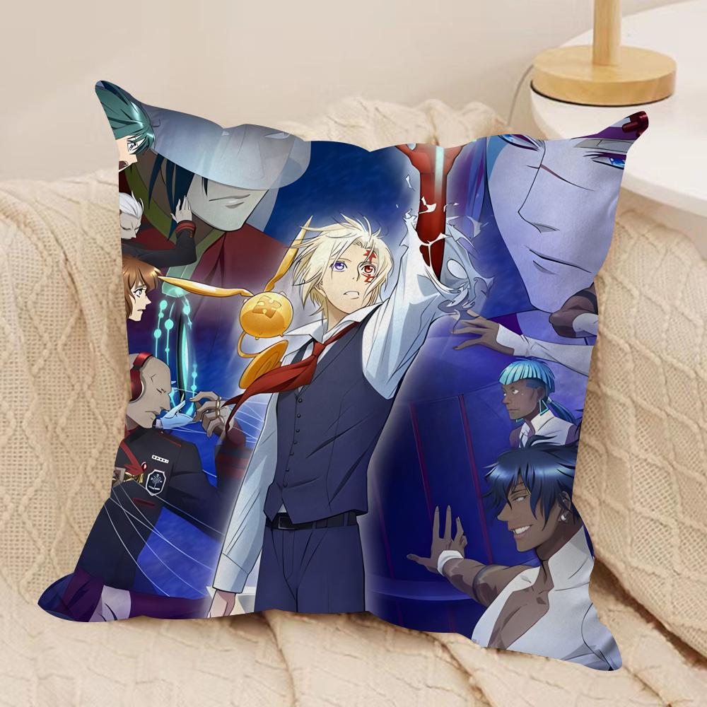 DDGray Mman Anime Cushion Cover Silky Short Plush Invisible Zipper Dustproof Sofa Pillow Case For Home Decor