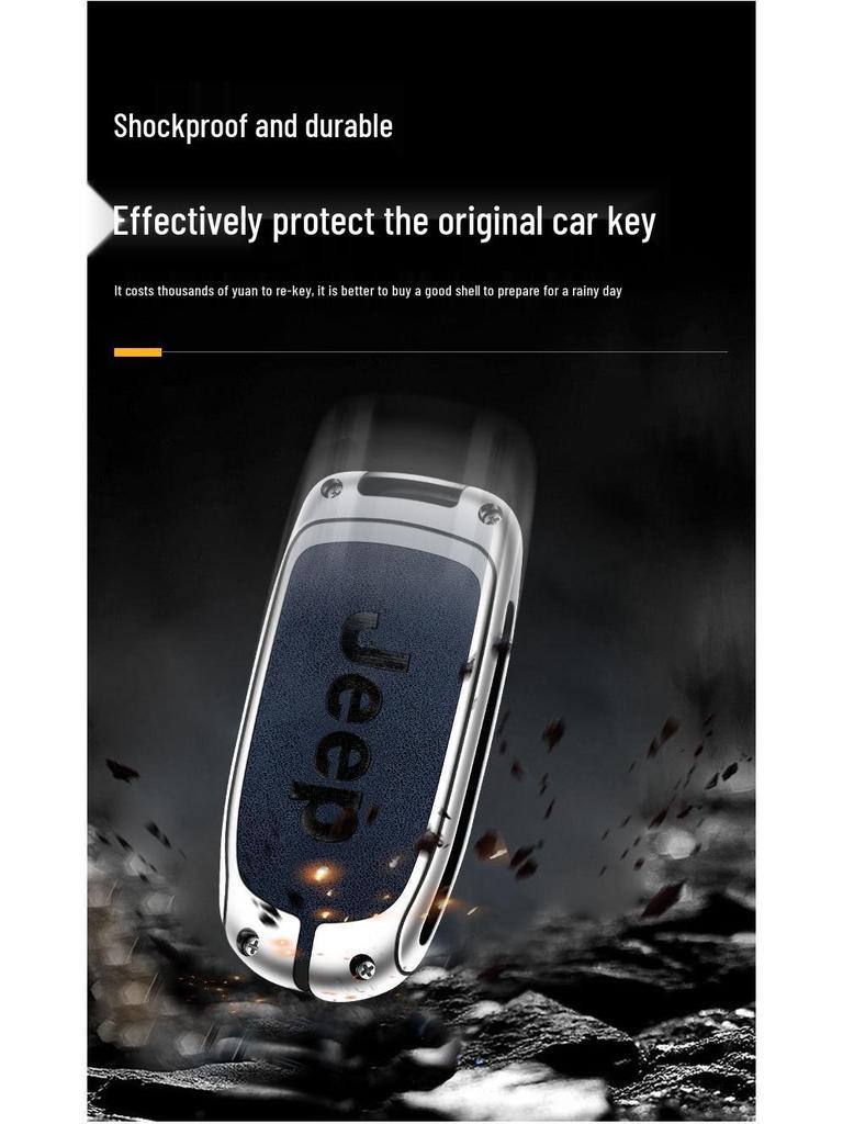 Key Case for Jeep Cherokee, Compass, Grand Cherokee, Renegade, Grand Commander