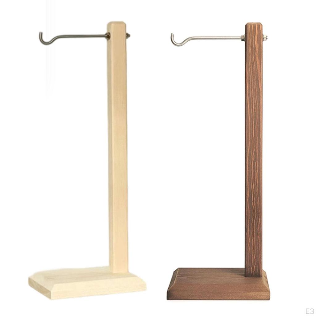 Декоративный деревянный держатель для колокольчика ветра Элегантное украшение с металлическим крючком Подходит для гостиной