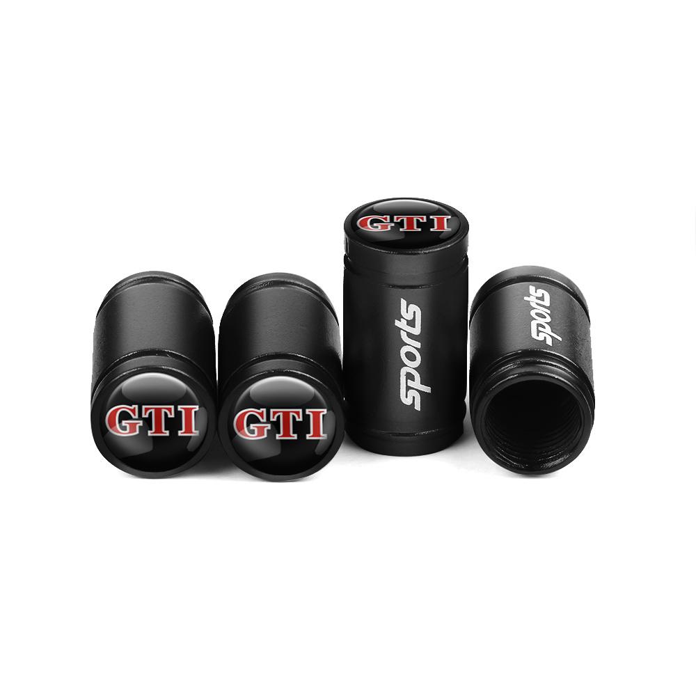 MPSGW1 4PCS Car Badge Wheel Tires Valve Caps Metal Tyre Dust Cover For VW Golf Motion Touran Rline TDI R32 MK4 GTI Tiguan Jetta Sagitar