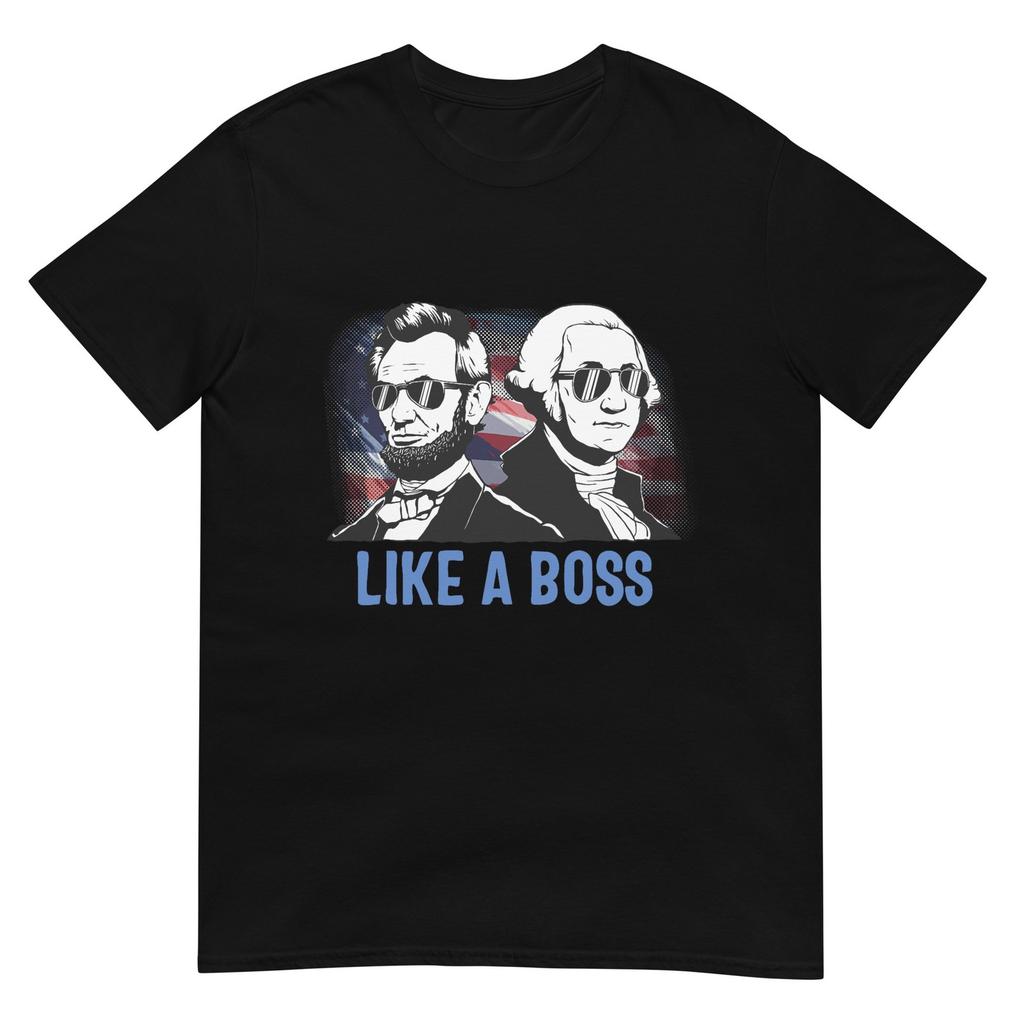 Lincoln 4th Of July Merica Abe Boys Unisex Unisex American Flag Tshirt