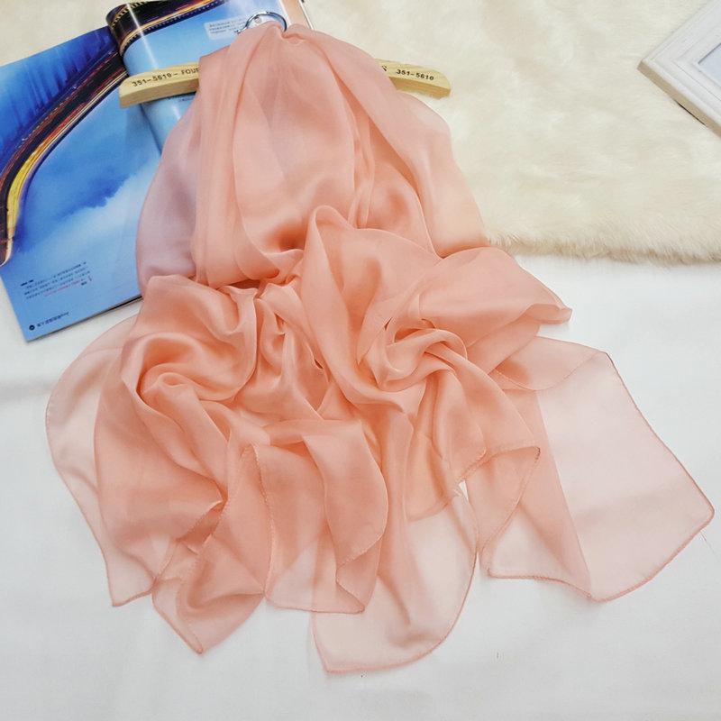 Элегантный шелковый шарф из шелка-тусса (mulberry silk) большого размера - Легкий аксессуар для четырех сезонов