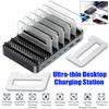 Высокомощная настольная зарядная станция 288 Вт GaN, 8 портов USB, многопортовое зарядное устройство с выдвижным кабелем для мобильных телефонов и компьютеров