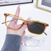 New Photochromic Square Sunglasses Rectangle Fashion Women Men Sun Glasses Female Male Metal Frame Anti Blue Light Plain Glasses