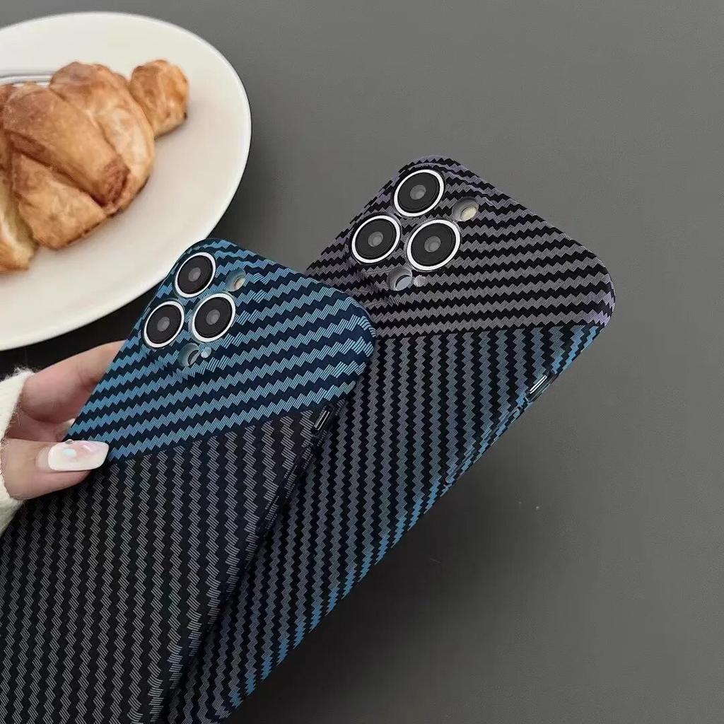 Модный матовый чехол с рисунком из углеродного волокна для IPhone 15 Pro Max 14 13 11 12, ультратонкий защитный чехол для телефона с полным покрытием