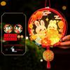 Cute Bunny Lantern Glowing Handheld Rabbit Flower Lantern Mid Autumn Lantern  Party Favors