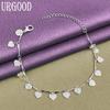 925 Sterling Silver Romantic Heart Bracelet Fashion Jewelry