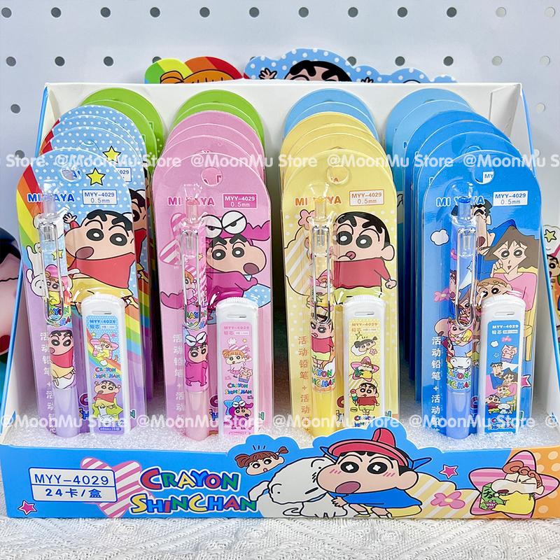 Anime Crayon Shin-chan Mechanical Pencil 0.5mm Press Pencils Cartoon Pencil Office Students Stationery Gifts