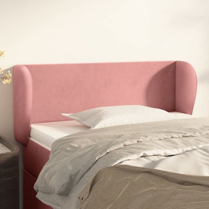 Tête de lit - Maison Exclusive - Avec oreilles - Velours rose - Hauteur réglable 83x23x78/88 cm