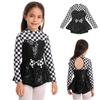 Qizlar uchun bolalar poygachisi kostyumi uzun qisma, payetkali kamoncha, kalit teshikli orqali bodysuit Halloween, kospley, kiyinish, chiqish uchun