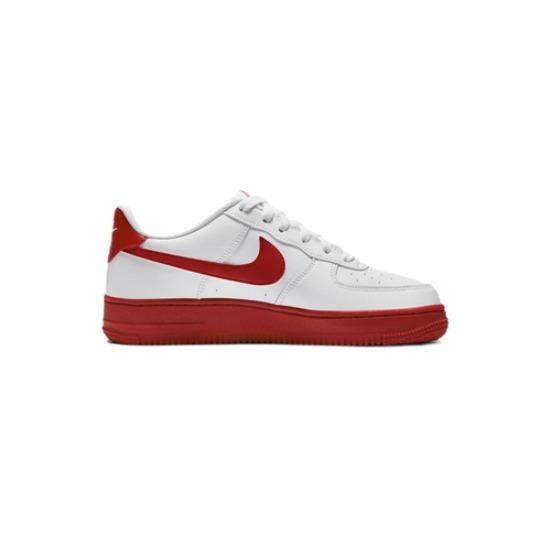 Nike Air Force 1 Low Белые с красной подошвой CV7663-102
