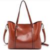 European and American Women's Bags New Oil Wax Leather Handbag One Shoulder Crossbody Bag Trendy Large Capacity Tote Bag