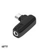 2Pcs DC Female to Type-C Male Adapter PD 100W, Lenovo Square Input to USB C Charging Converter for Laptop