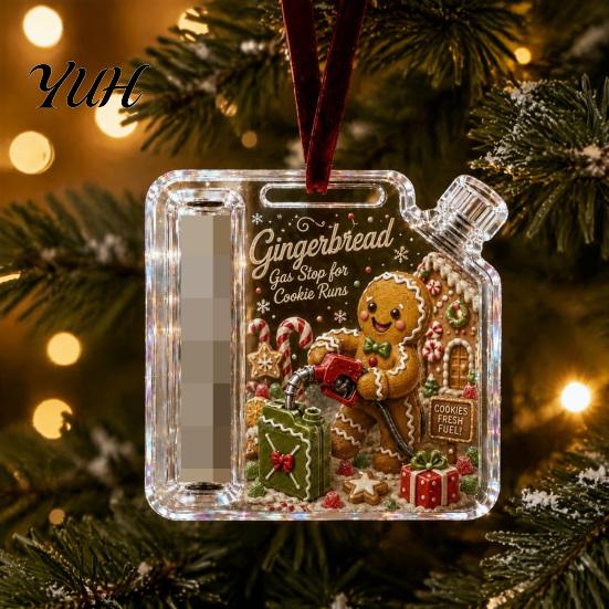 Christmas Money Holder Cash Gift Ornament, Acrylic for Cash, Reusable Holiday Ornament Funny Xmas Tree Hanging Decoration, Gifts Party Favors Festive