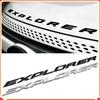 YCGQ2 Chrome Black Logo Explorer Emblem Leters Car Front Hood Emblem Bonnet Bagde For Ford Explorer 4 5 6 Explorer Sticker Accessories