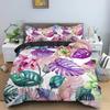 Пододеяльник с цветами King Queen, 3D-цветной цветочный принт, комплект постельного белья из полиэстера для подростков, взрослых, женщин, мягкий пододеяльник с листьями