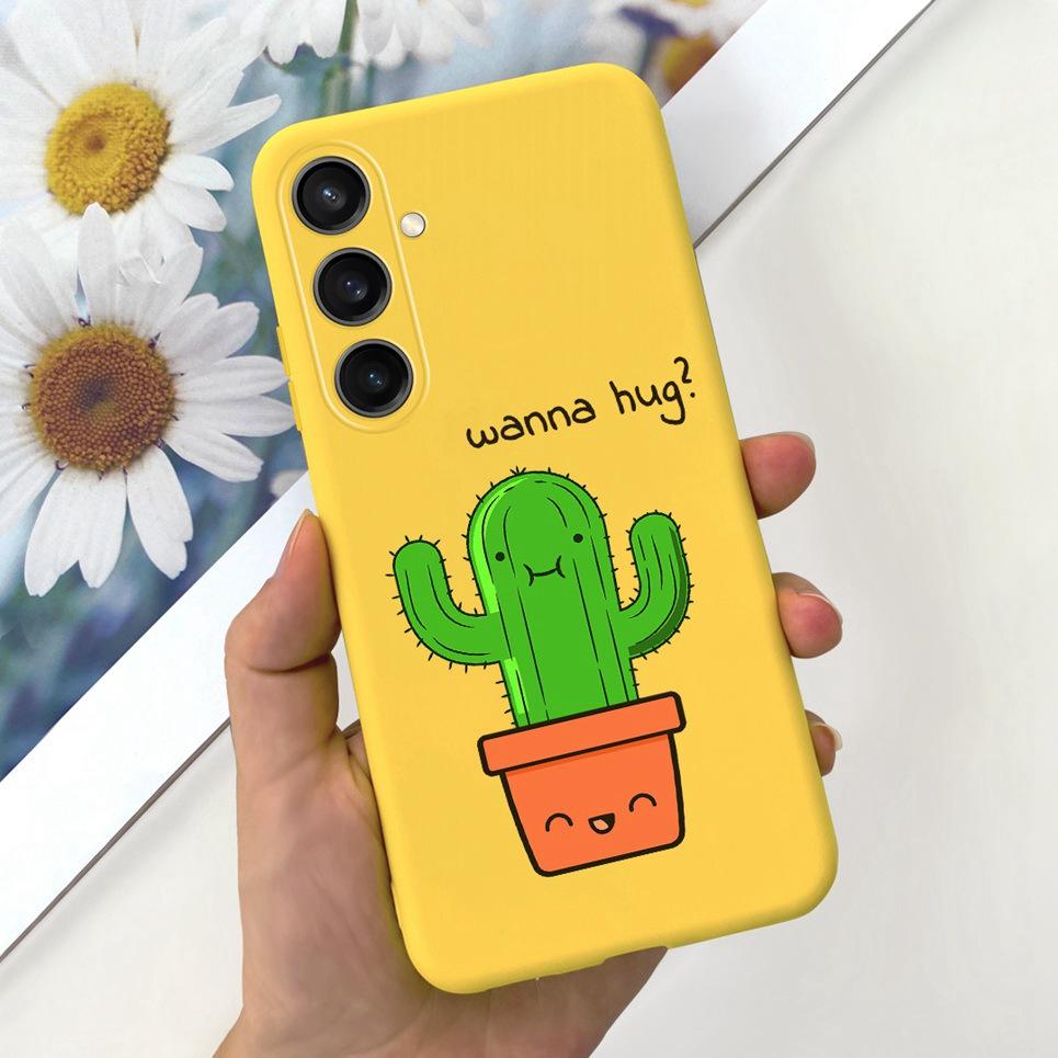Для Huawei Samsung Galaxy M15 F15 Задняя крышка Мягкий матовый жидкий силикон Чехол Samsung F15 Корпус Астронавт Динозавр