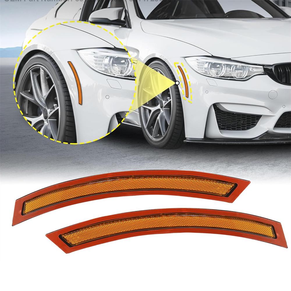 Yellow Lens Front Bumper Side Marker Reflector For BMW X5 2014 2015 2016