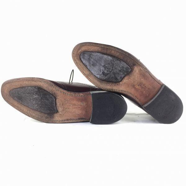 Винтажные туфли Dexter Full Brogue Wingtip, 80-е, сделано в США, бордовые, размер 10.5M 28.0, мужские(ИСПОЛЬЗОВАЛ)