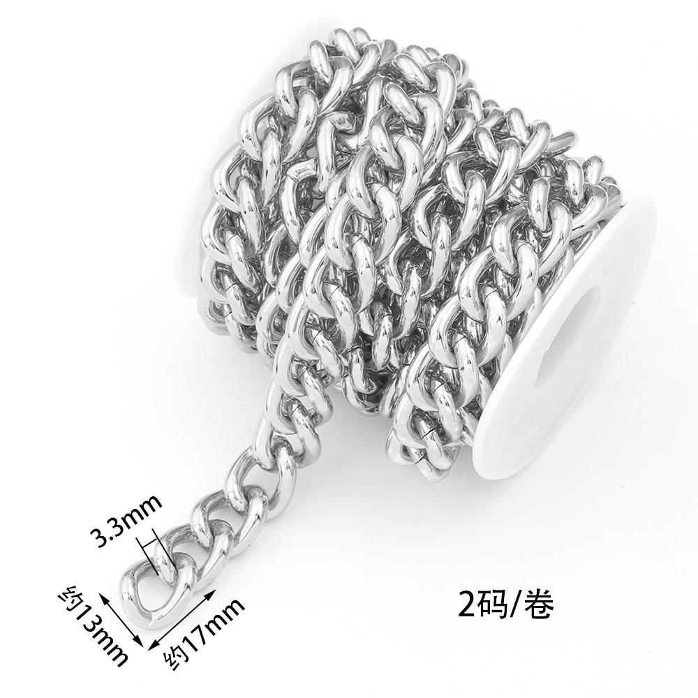 2-5Yards/Roll Aluminum Chains Twisted Chains Bulk Link Chain For DIY Bracelet Necklace Chain Jewelry Making Supplies Accessories