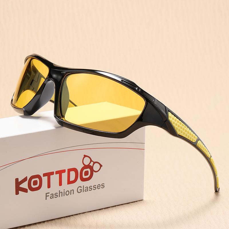 New Sport Polarized Sunglasses Men Cycling Outdoor Sunshade Eyewear Male Women Sunglasses Yellow Night Vision Eyewear Uv400