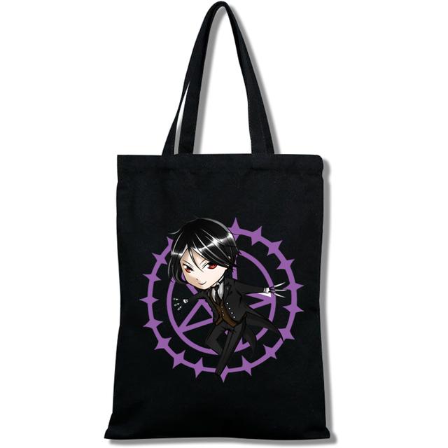Black Butler Sebastian Ciel Phantomhive — женские сумки, сумки на ремне, повседневная сумка для покупок, элегантная холщовая сумка