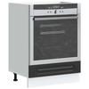 VidaXL Oven Cabinet Kalmar Black Engineered Wood, Oven Unit, Kitchen Oven Cabinet, Oven Base Unit, Unit 853518