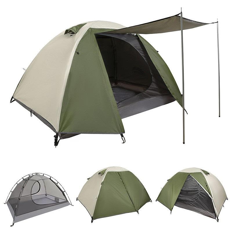Outdoor Hand Camping Tent Camping Double-Layer Rain-Proof Windproof Thickening Mountaineering Ultra-Light Portable