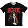 AC/DC 'Angus Highway To Hell' Black Sublimation T Shirt - NEW OFFICIAL