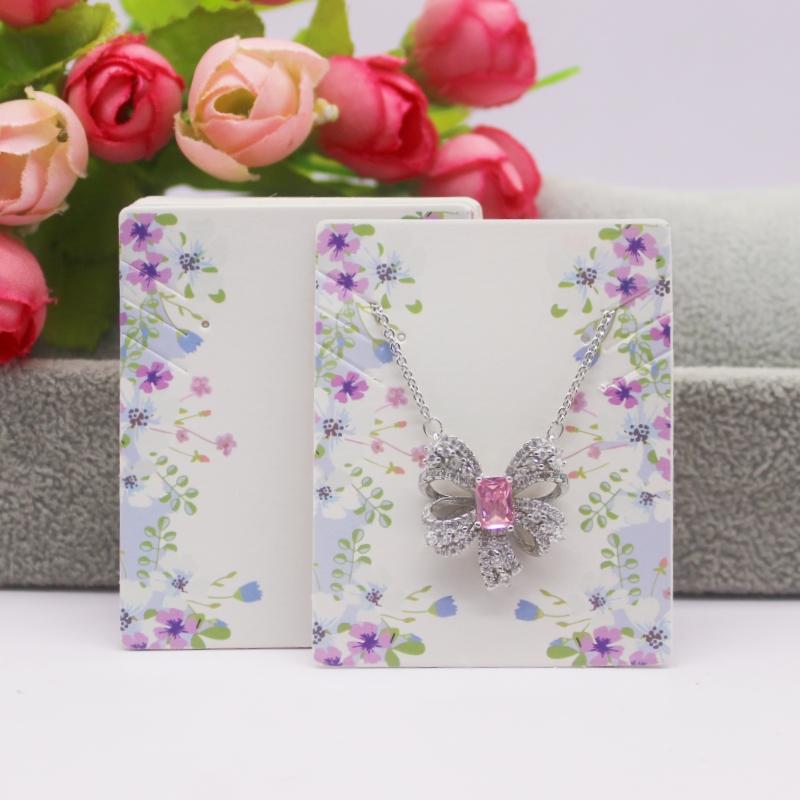 50/100 шт. 5.1X6.3 см белая/крафт-бумага, демонстрационная карточка с серьгами и ожерельем