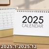 2025 Desk Calendar Small Stand Up Double-Coil Binding Monthly Calendar Daily Planner Event Marking Table Calendar for Home Office School