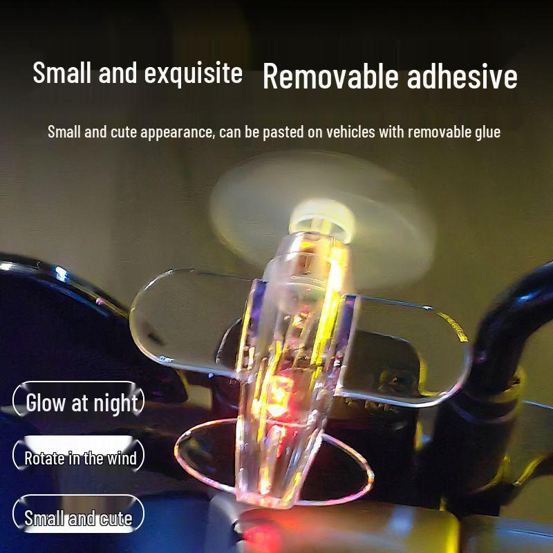 Красочные светодиодные украшения для автомобиля и мотоцикла, работающие от ветра